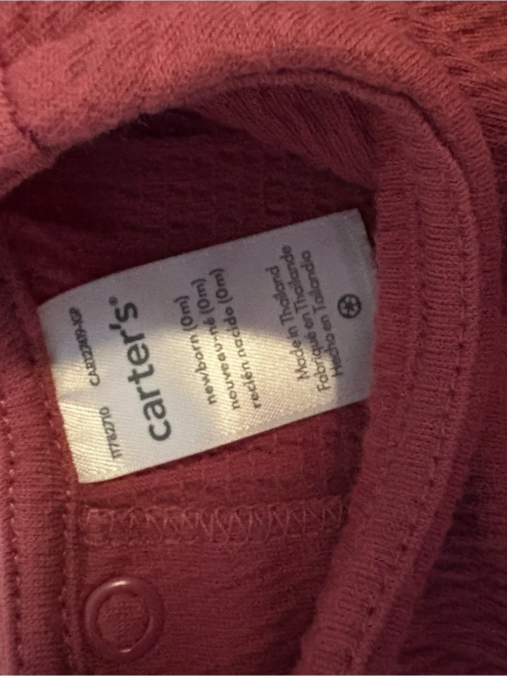 Carters Onesie Dress | Dark Pink